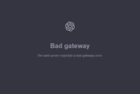 ChatGPT Down, Layanan OpenAI Mengalami Kesalahan 'Bad Gateway' (Ragamutama.com)