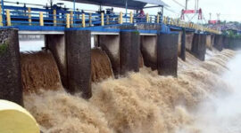 Potret Bendungan Katulampa usai banjir bandang di Puncak Bogor.