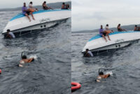 Boat Wisata Terbalik di Nusa Penida, 1 WNA Tewas Diterjang Gelombang (Klungkung Distric)