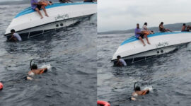 Boat Wisata Terbalik di Nusa Penida, 1 WNA Tewas Diterjang Gelombang (Klungkung Distric)