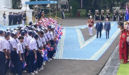Prabowo Subianto Sambut Anthony Albanese di Istana Merdeka Jakarta