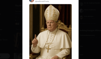Heboh! Donald Trump Dikecam Usai Posting Foto AI Dirinya Berjubah Paus
