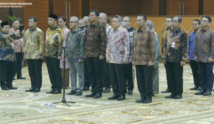 Sri Mulyani Resmi Lantik Bimo Wijayanto dan Djaka sebagai Dirjen Pajak dan Bea Cukai