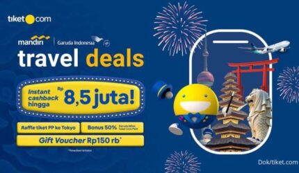 Tiket.com Tebar Voucher Jutaan Rupiah di Mandiri Garuda Travel Deals 2025