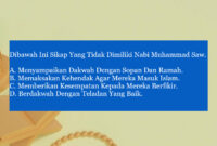 Di Bawah Ini Sikap yang Tidak Dimiliki Nabi Muhammad SAW Adalah? Ini Penjelasan Lengkapnya