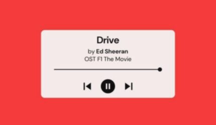Drive Ed Sheeran, Lirik Lagu OST F1 The Movie + Terjemahan