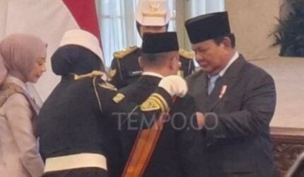 Prabowo Anugerahi Bintang Republik Indonesia Utama kepada Puan, Dasco, Muzani